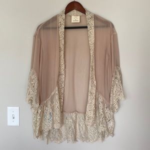 Sheer/Lace Open Blouse